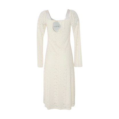 Ivory Floral Midi Dress
