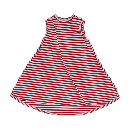 Red Striped Midi Dress