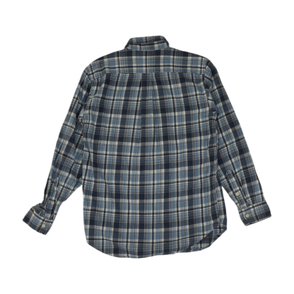 Blue Plaid Long Sleeve Button Down