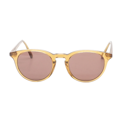 Gold Messy Weekend Round Sunglasses