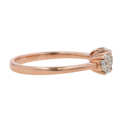 1/4 Ct 10K Rose Gold Illusion Set Diamond Anniversary Ring