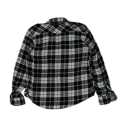 Black Plaid Flannel Button Down