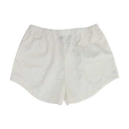 White Solid Chino Shorts