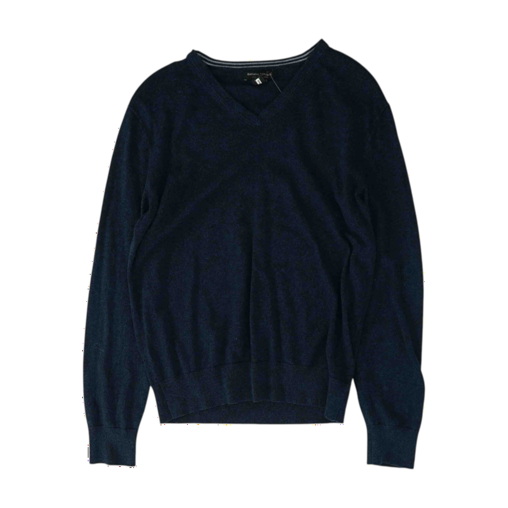 Navy Solid Pullover Sweater