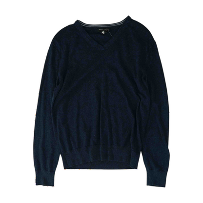 Navy Solid Pullover Sweater