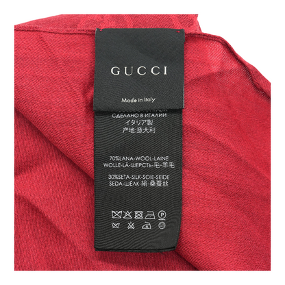 Red GG Monogram Scarf