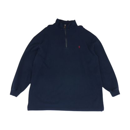 Navy Tall Solid 1/4 Zip Sweater