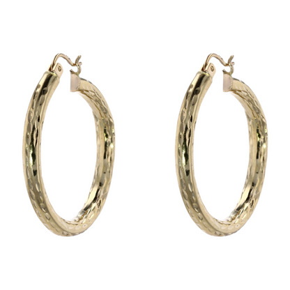 14K Yellow Gold Hoop Earrings