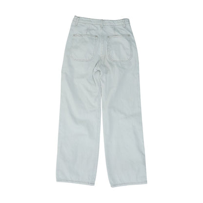 White High Rise Wide Leg Jeans
