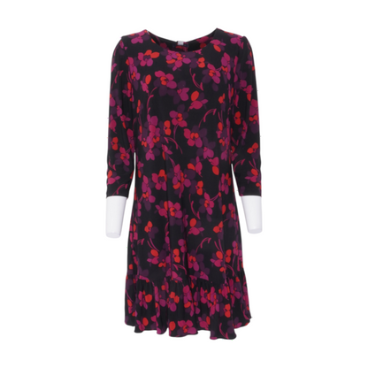 Black Floral Midi Dress