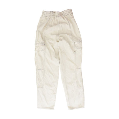 Beige High Rise Relaxed Jeans