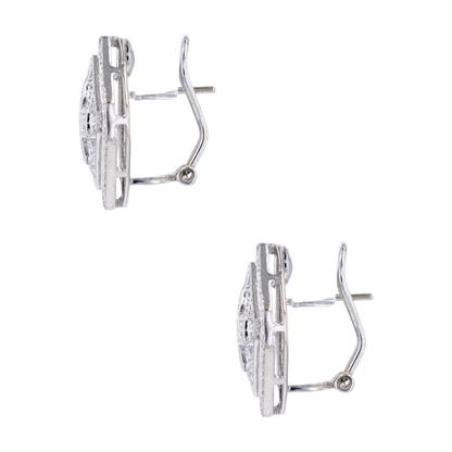 1/2 ctw 18K White Gold Diamond Drop Earrings