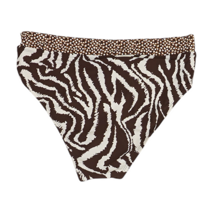 Brown Animal Print Swim Bottom