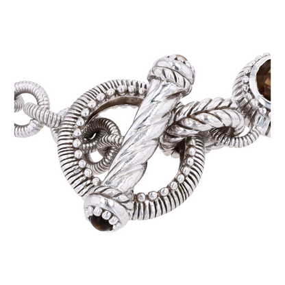 Sterling Silver Topaz Chain Bracelet