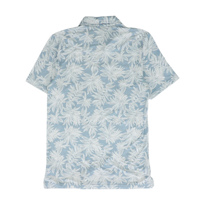 Blue Tropical Short Sleeve Polo