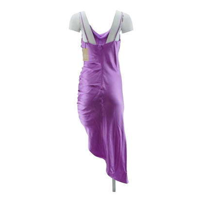 Purple Solid Formal Dress