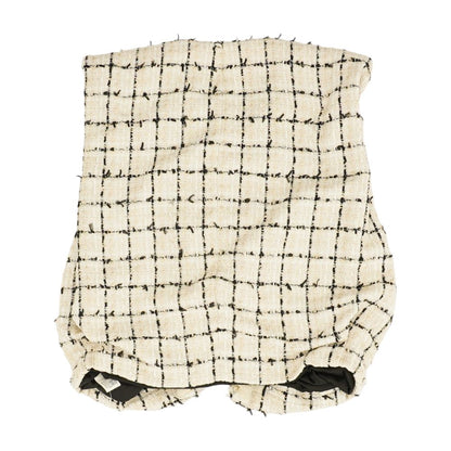 Ivory Plaid Sleeveless Blouse