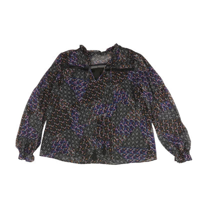 Multi Graphic Long Sleeve Blouse