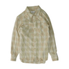 Beige Plaid Flannel Button Down