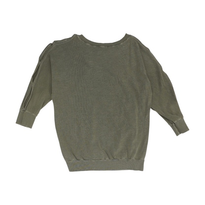 Gray Solid Sweatshirt Pullover