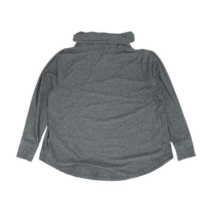 Gray Plus Size Solid Sweatshirt Pullover