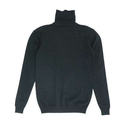 Black Solid Pullover Sweater