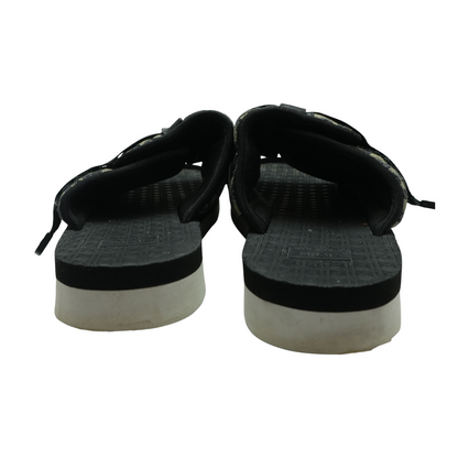Black Alpha Oblique Slide Sandals