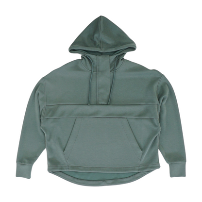 Green Solid Hoodie Pullover