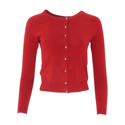 Red Cardigan Sweater