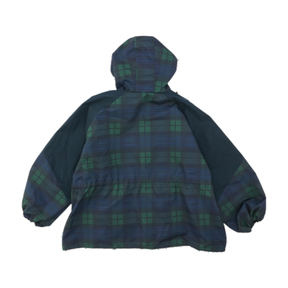 Navy Plaid Rain Jacket