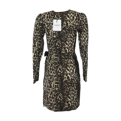 Black Animal Print Formal Mini Dress