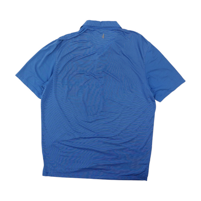 Blue Striped Short Sleeve Polo