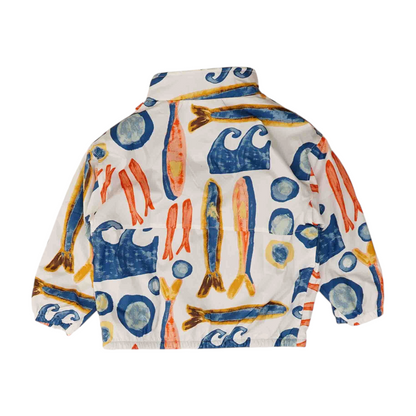 White Graphic Jacket