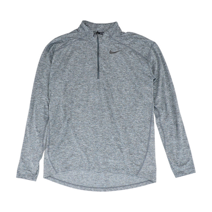 Gray Solid 1/4 Zip Pullover