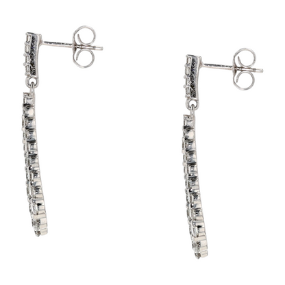 1 ctw 10K White Gold Lab Grown Diamond Drop Earrings