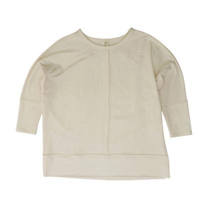 White Solid Sweatshirt Pullover