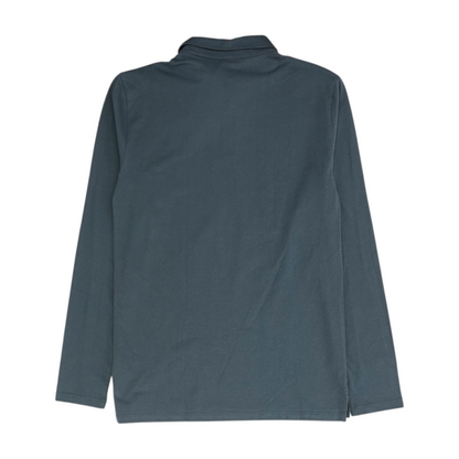 Gray Long Sleeve Polo