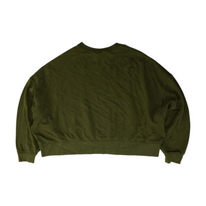 Green Solid Sweatshirt Pullover