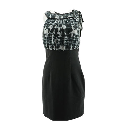 Black Misc Midi Dress