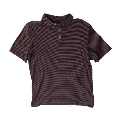 Pink Striped Short Sleeve Polo