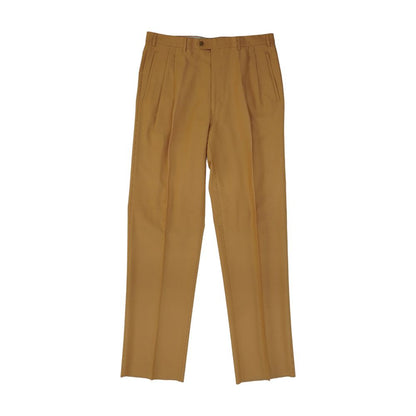 Tan Solid Dress Pants
