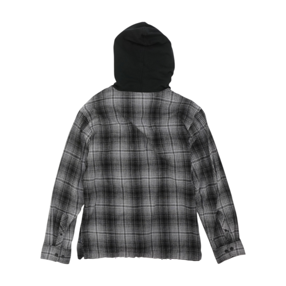 Gray Plaid Flannel Button Down