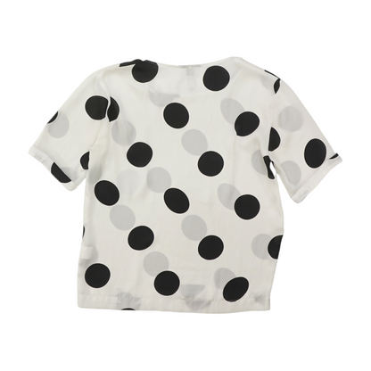 White Polka Dot Blouse