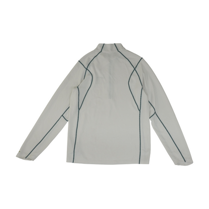 White Solid 1/4 Zip Pullover