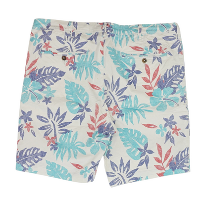 White Tropical Chino Shorts