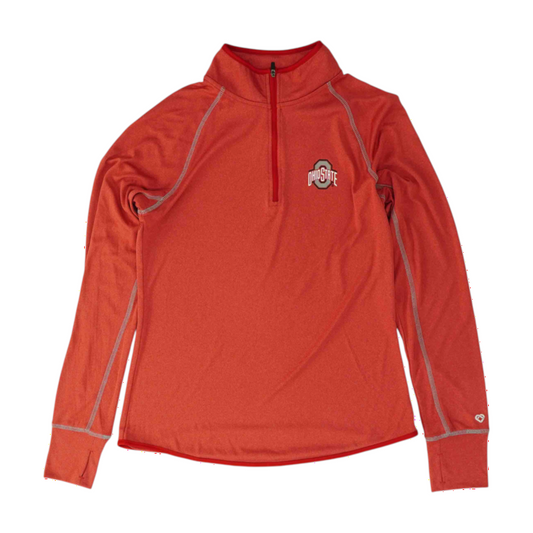Red Ohio State Buckeyes Solid 1/4 Zip Pullover