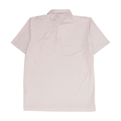 Dunning Golf White Print Short Sleeve Polo – Image 2