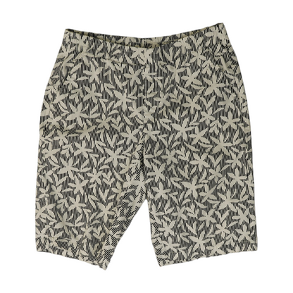 Black Print Chino Shorts