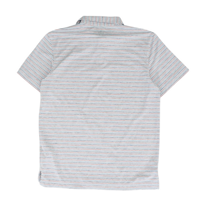 White Striped Short Sleeve Polo