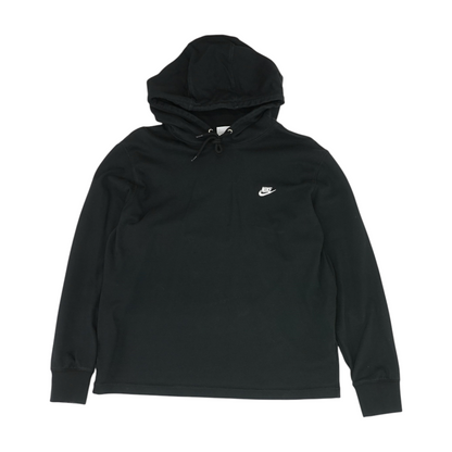 Black Solid Hoodie Pullover